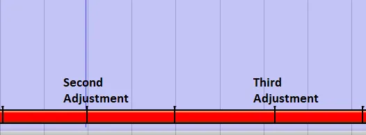The spotlight timeline with second and third adjustment points.