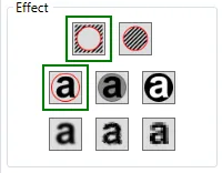 The Effect section of the annotation toolbar with blur and darken options.