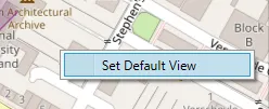 The Set Default View option in the map’s right-click menu.