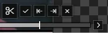 The start of the clip greyed out on the clip timeline after Start Here.